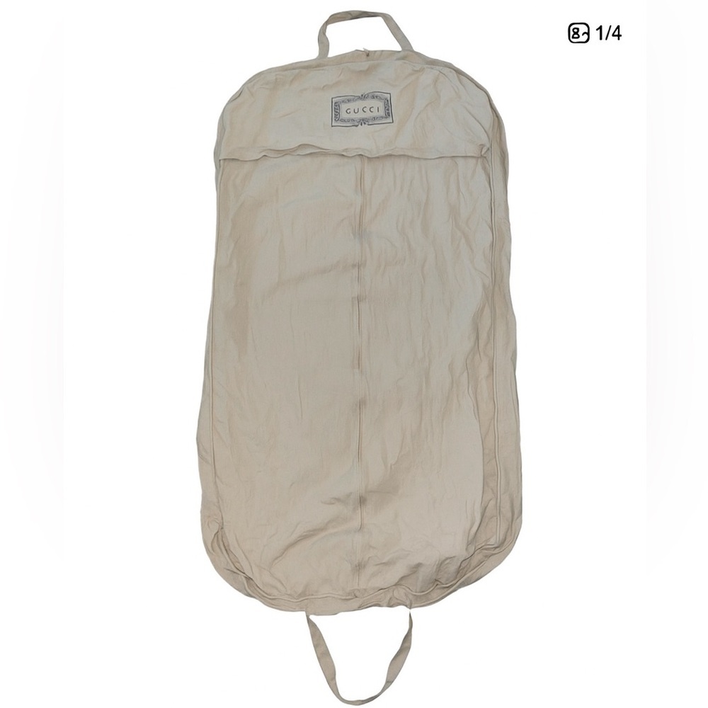 Gucci Tan Logo Garment Bag.